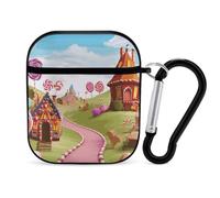 Coque compatible avec AirPods 2 et 1, motif fruits paradis imprimés, coque de protection rigide en PC pour Apple AirPods 2 et 1 avec porte-clés, support de chargement sans fil