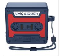 Coque Compatible avec Airpods 4 2024, Mignon Drôle Dessin Animé TPU Silicone Protection étui avec Crochet Porte-clés Housse Case pour Garçon Fille Homme Femme - Blue