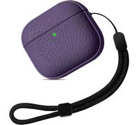 Coque Compatible avec AirPods 4, Coque pour Airpods 4 avec Dragonne, Protection AirPods 4th Generation Case, Étuis et Housses pour AirPods 4, Prise en Charge de la Recharge sans Fil (Pourpre)