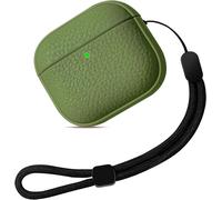 Coque Compatible avec AirPods 4, Coque pour Airpods 4 avec Dragonne, Protection AirPods 4th Generation Case, Étuis et housses pour AirPods 4,Prise en charge de la recharge sans fil (Vert clair)