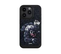 Coque Compatible avec Apple iPhone 15 Pro Coque de Telephone Compatible avec MagSafe Coque de Protection NIVOcore Noire Marvel Venom Spider-Man