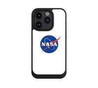 Coque Compatible avec Apple iPhone 15 Pro Coque de Telephone Compatible avec MagSafe Coque de Protection NIVOcore Noire NASA Cosmos Logo