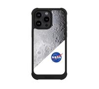 Coque Compatible avec Apple iPhone 15 Pro Max Coque de Telephone Antichoc NIVOmax Noire NASA Lune Univers
