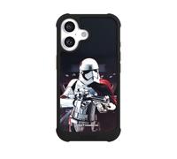 Coque Compatible avec Apple iPhone 16 Coque de Telephone Antichoc NIVOmax Noire Capitaine Phasma Star Wars Articles pour Fans