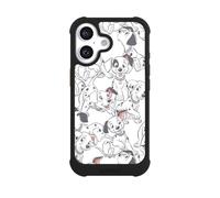 Coque Compatible avec Apple iPhone 16 Coque de Telephone Antichoc NIVOmax Noire Disney 101 dalmatiens Motif de série