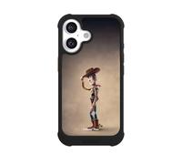 Coque Compatible avec Apple iPhone 16 Coque de Telephone Antichoc NIVOmax Noire Disney Pixar Shérif Woody Toy Story