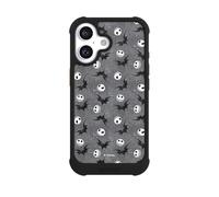 Coque Compatible avec Apple iPhone 16 Coque de Telephone Antichoc NIVOmax Noire L'Étrange Noël de Monsieur Jack Chauve-Souris Disney