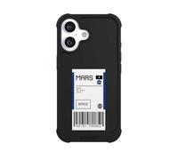 Coque Compatible avec Apple iPhone 16 Coque de Telephone Antichoc NIVOmax Noire NASA Astronaute Billet d'entrée