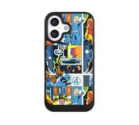 Coque Compatible avec Apple iPhone 16 Coque de Telephone Compatible avec MagSafe Coque de Protection NIVOcore Noire Marvel The Fantastic Four Produit sous Licence Officielle