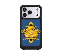 Coque Compatible avec Apple iPhone 17 Pro Coque de Telephone Antichoc Compatible avec MagSafe NIVOmax Noire Le Roi Lion Simba Produit sous Licence Officielle