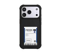 Coque Compatible avec Apple iPhone 17 Pro Coque de Telephone Antichoc Compatible avec MagSafe NIVOmax Noire NASA Billet d'avion Cosmos