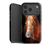 Coque Compatible avec Apple iPhone 17 Pro Coque renforcée Coque Antichoc Cheval Loisir Jument