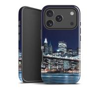 Coque Compatible avec Apple iPhone 17 Pro Coque renforcée Coque Antichoc États-Unis New York Brooklyn Bridge