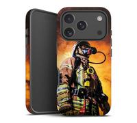Coque Compatible avec Apple iPhone 17 Pro Coque renforcée Coque Antichoc Sauveteur Vocation Pompier