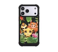 Coque Compatible avec Apple iPhone 17 Pro Max Coque de Telephone Antichoc Compatible avec MagSafe NIVOmax Noire Disney Simba Timon et Pumbaa