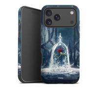 Coque Compatible avec Apple iPhone 17 Pro Max Coque renforcée Coque Antichoc La Belle et la Bête Princesses Disney Roses