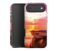 Coque Compatible avec Apple iPhone Air Coque renforcée Coque Antichoc Coucher du Soleil Barque Mer