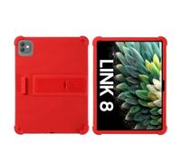Coque Compatible avec Blackview Link 8 12,7", Coque en Silicone Souple | Béquille arrière, silicone antichoc, poignée à motif ondulé, conception portable(Red)