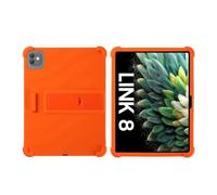 Coque Compatible avec Blackview Link 8 12,7", Coque en Silicone Souple | Béquille arrière, silicone antichoc, poignée à motif ondulé, conception portable(Orange)