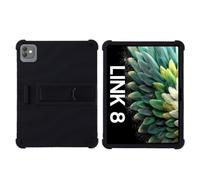 Coque Compatible avec Blackview Link 8 12,7", Coque en Silicone Souple | Béquille arrière, silicone antichoc, poignée à motif ondulé, conception portable(Blck)