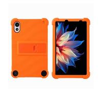 Coque Compatible avec Blackview ZENO 1 8", Housse D'airbag en Silicone | Béquille de tablette, protection d'angle airbag, silicone antichoc, support intégré(Orange)