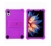 Coque Compatible avec Blackview ZENO 1 8", Housse D'airbag en Silicone | Béquille de tablette, protection d'angle airbag, silicone antichoc, support intégré(Purple)