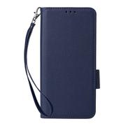 Coque Compatible avec Cricket Icon 7 5G Case avec Corde de Main,Étui de téléphone en Cuir avec 4 Fentes pour Cartes.Fermeture magnétique.Anti-Glissement et Chute-Dark Blue