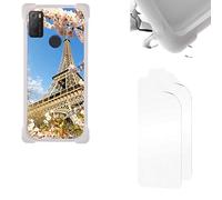 Coque Compatible avec ESSENTIELB HEYou 70 Coque Etui Housse + Film Protecteur Fond de Panier Dur PC + Bordure Souple épaissie KB-BLT