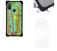 Coque Compatible avec ESSENTIELB HEYou 70 Coque Etui Housse + Film Protecteur Fond de Panier Dur PC + Bordure Souple épaissie KB-GL