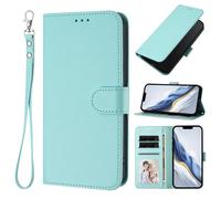 Coque compatible avec Fujitsu Arrows We2 F-52E, compatible avec Fujitsu Arrows We2 F-52E, étui portefeuille avec fente pour carte, fermoir magnétique et béquille, menthe