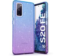 Coque Compatible Avec Galaxy S20 Fe, Coque Transparente À Paillettes Scintillantes En Tpu Souple Pour Samsung Galaxy S20 Fe 4g/5g 6,5"" Violet Bleu[Hou995484]