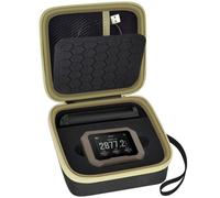 Coque compatible avec Garmin Xero C1 Pro Compact Chronographe pour Range Shooting Stoarge Holder Sac pour adaptateurs de charge USB, cube et autres accessoires (boîte uniquement) (Noir-Marron)