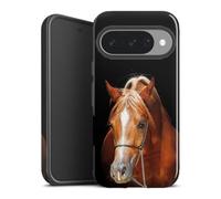 Coque Compatible avec Google Pixel 10 Coque renforcée Coque Antichoc Cheval Loisir Jument
