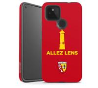 Coque Compatible avec Google Pixel 4a 5G Coque renforcée Coque Antichoc RCL Racing Club de Lens Football