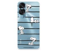 Coque compatible avec Honor 90 Lite Officielle Peanuts Snoopy Rayures Coque en silicone transparent souple sous licence officielle Snoopy