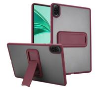 Coque compatible avec Honor Pad X8A 11" 2024, [béquille intégrée] Coque de protection hybride fine antichoc avec coque arrière transparente translucide, rouge