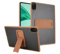 Coque compatible avec Honor Pad X8A/Pad X9 11" 2024, [béquille intégrée] Coque de protection hybride fine antichoc avec coque arrière transparente translucide. Marron