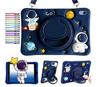 Coque Compatible avec Honor Pad X8b/X8a 11 Pouces 2026/2024, Honor Pad X9 11 Pouces 2024, Étui Astronaute Silicone Antichoc avec Poignée Rotative à 360°, Bandoulière