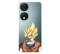 Coque compatible avec Honor X7b - 90 Smart 5G - Officiel Dragon Ball Goku Super Saiyan - Coque en silicone souple transparente sous licence officielle Dragon Ball