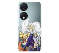 Coque compatible avec Honor X7b - 90 Smart 5G - Officiel Dragon Ball Guerriers Saiyans pour protéger votre téléphone portable - Coque en silicone transparente souple sous licence officielle Dragon