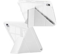 Coque Compatible avec Huawei MatePad 11.5 / Huawei MatePad Air 11,5 Pouces 2023 avec Porte-Pencil, Transparente Antichoc, Support Pliable 6 en 1, Réveil/Sommeil Auto, Blanc