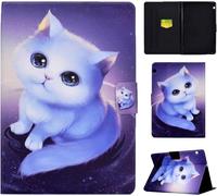 Coque Compatible Avec Huawei Mediapad T5 10.1 Pouces 2018, Léger Flip Book Étui Avec Fente De Stylo Housse Pour Huawei Mediapad T5 10.1"" - Chat Blanc[Coq9128579]