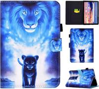 Coque Compatible Avec Huawei Mediapad T5 10.1 Pouces 2018, Léger Flip Book Étui Avec Fente De Stylo Housse Pour Huawei Mediapad T5 10.1"" - Lion Bleu[Coq9128581]