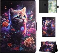 Coque Compatible Avec Huawei Mediapad T5 10.1 Pouces 2018, Léger Flip Book Étui Avec Fente De Stylo Housse Pour Huawei Mediapad T5 10.1"" - Chat Rose[Coq9128580]