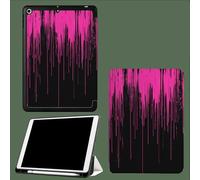 Coque Compatible avec Ipad A16 11èMe 2025 11 Pouces, Housse De Protection Ultra Fin Housse en TPU pour Ipad 11e 2025,Veille/RéVeil Automatique Peinture Rose Qui Coule Abstrait Graffiti-Noir