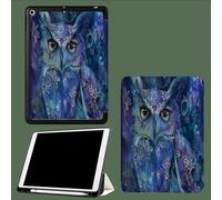 Coque Compatible avec Ipad A16 11èMe 2025 11 Pouces, Housse De Protection Ultra Fin Housse en TPU pour Ipad 11e 2025,Veille/RéVeil Automatique Chouette Rêveuse Dessin Animé Animaux-Bleu