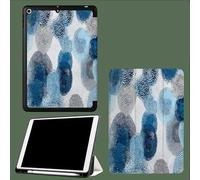 Coque Compatible avec Ipad A16 11èMe 2025 11 Pouces, Housse De Protection Ultra Fin Housse en TPU pour Ipad 11e 2025,Veille/RéVeil Automatique Abstrait Fleurs Pétales Élégant Cercle-Bleu