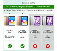 Coque Compatible Avec Ipad A16 11ème 2025 11 Pouces/Ipad 10ème Génération 10,9 Pouces 2022 Étui, Housse De Protection Ultra Fin Housse En Tpu Pour Ipad 11e 2025 / 10e 2022, Rose Vif