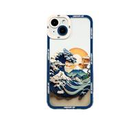 Coque compatible avec iPhone 11, coque de protection en TPU souple, motif vagues de soleil, bâtiment, paysage, esthétique, artistique, résistante aux chutes, compatible avec iPhone 11 pour homme et