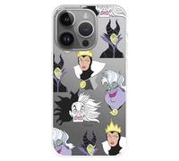 Coque compatible avec iPhone 15 Pro MAX - Méchants Disney officiels pour protéger votre téléphone portable, coque en silicone souple transparente avec licence officielle Disney Villains